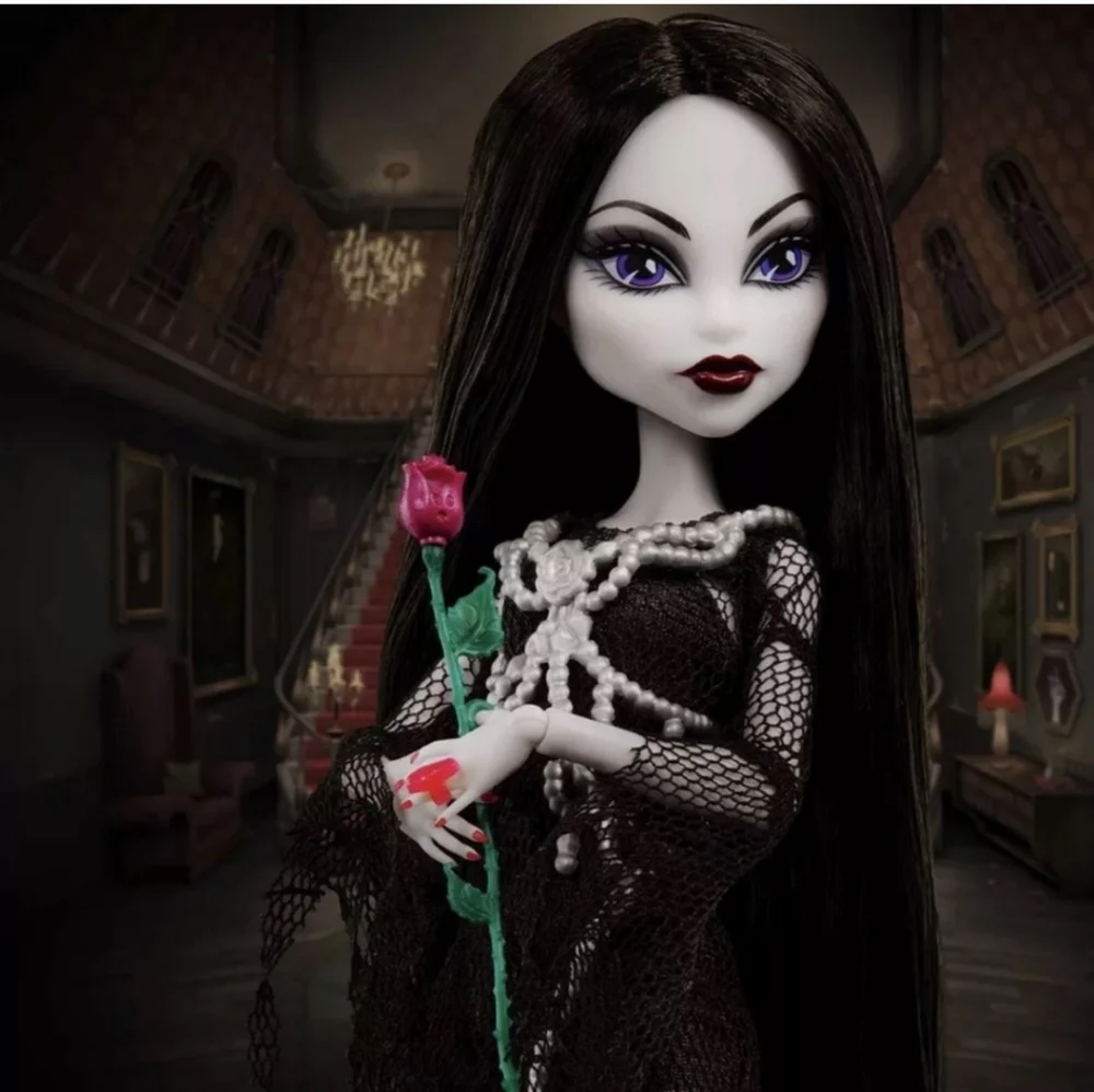 Morticia and Wednesday Addams Skullector doll two-pack